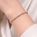 Blush Leather & Gold Accent Bracelet - ELLY