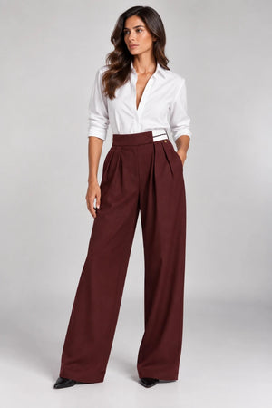 Bordeaux Luxury Pants - ELLY