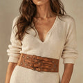 Buff Tan Multi - Buckle Statement Belt - ELLY