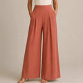 Burnt Orange Wide - Leg Pants - ELLY