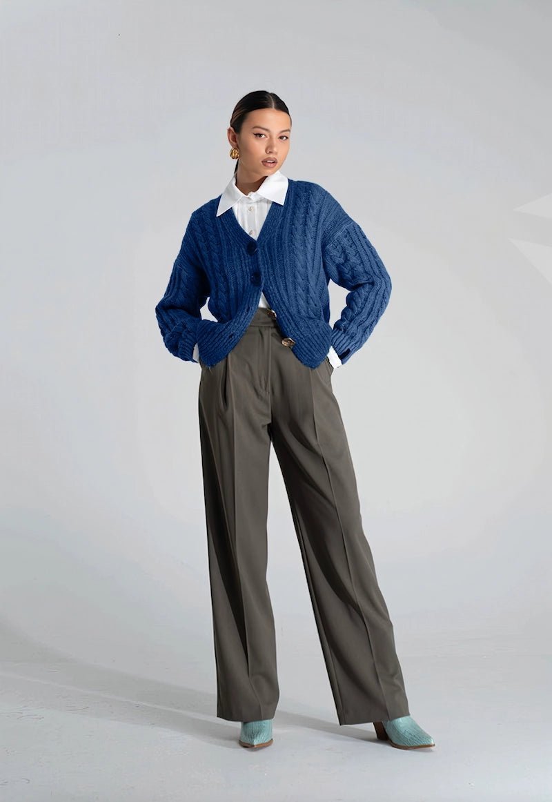 Cardigan Treccia Navy - ELLY