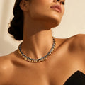 Champagne Crystal Necklace – Argento - ELLY