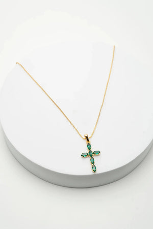 Collana Croce Smeraldo – Emerald Cross - ELLY