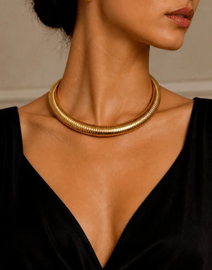 Collana Girocollo Dorata Effetto - ELLY