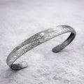 Copper bracelet coated in silver rhodium - ELLY