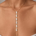 Crystal Accent Layered Necklace, 18 Karat Gold Plated - ELLY