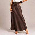 Drawstring Waist Maxi Skirt - ELLY