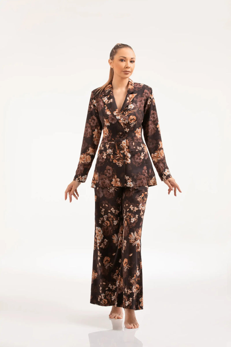 Floral Pinstripe Blazer – ELLY - ELLY