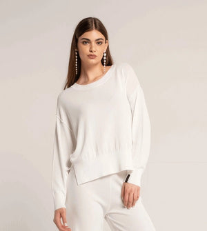 Fluid Knit Long - Sleeve Top – Panna - ELLY