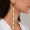 Gold Asymmetrical Spider Charm Drop Earrings - ELLY