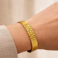Gold color rhodium coated brass bracelet  - ELLY