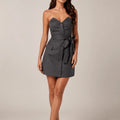 Grigio Noir Strapless Mini Dress - ELLY
