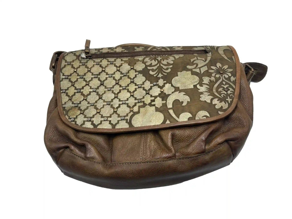 Handmade Crossbody Bag with Woven Leather Design - ELLY