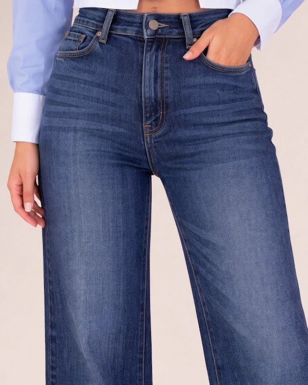 Italian High - Rise Flared Denim Jeans - ELLY