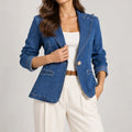 Italian-Made Buttonless Denim Jacket - Effortless Sophistication - ELLY