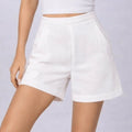 Ivory Tailored Shorts - ELLY