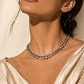Light Peach Crystal Necklace – Argento - ELLY