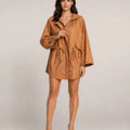 Lightweight Hooded Parka – Caramello - ELLY