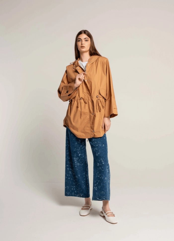 Lightweight Hooded Parka – Caramello - ELLY