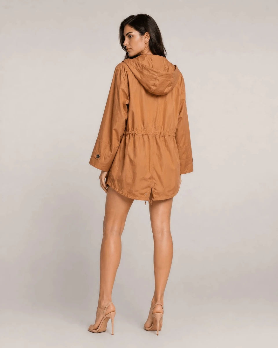 Lightweight Hooded Parka – Caramello - ELLY