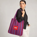 Limited Edition Multicolor Jacquard Small Tote Bag - ELLY