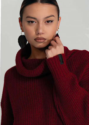 Maglia Oversize Bordeaux - ELLY