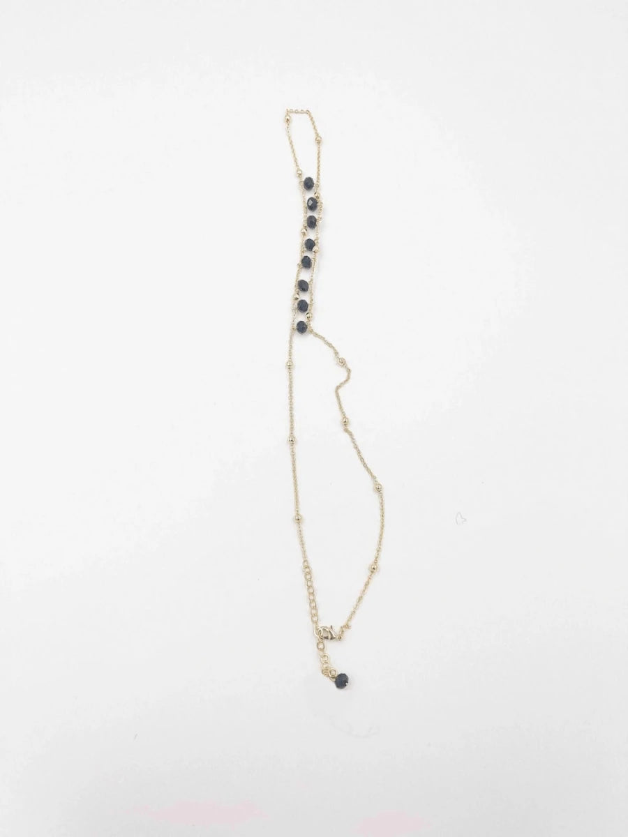 Midnight Cascade Barefoot Anklet - ELLY