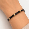 Midnight Cord Gold Accent Bracelet - ELLY