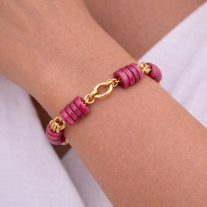 Nacre Disc Bracelet - ELLY