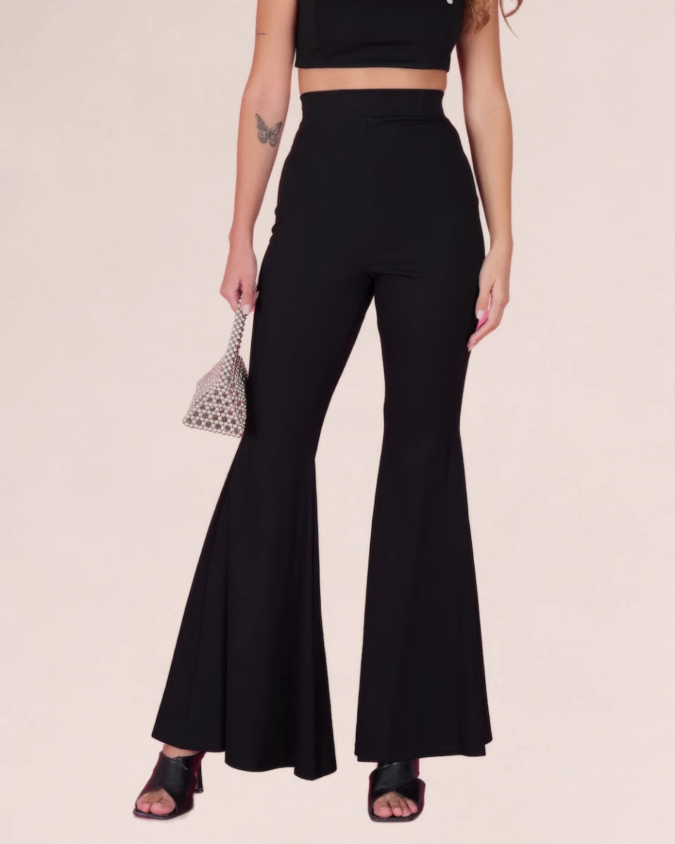 Nero High - Waisted Flared Pants - ELLY