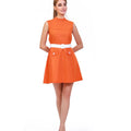 Orange Blossom Vintage Shift Dress - ELLY