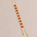 Orange Jade Double Chain Necklace - ELLY
