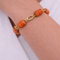 Orange Nacre Link Bracelet - ELLY