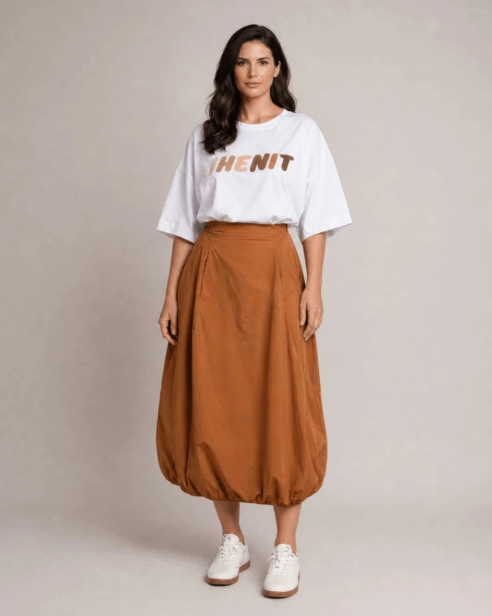 Oversized Embroidered Logo T-Shirt - ELLY