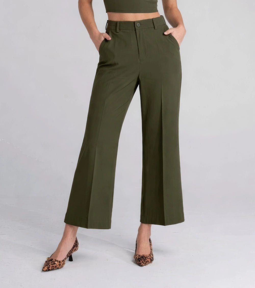 Pantaloni Fluido Verde - ELLY