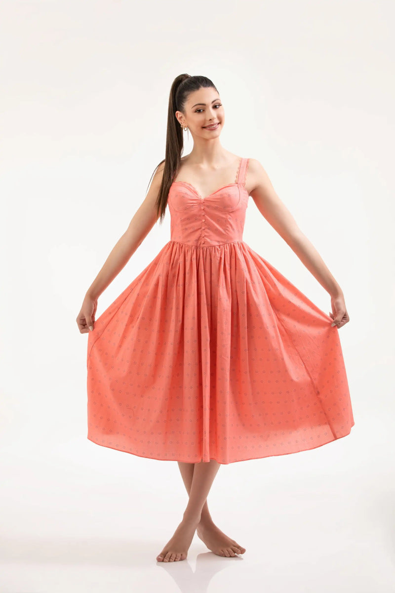 Peach Lace Dress – ELLY - ELLY