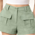 Pistachio Structured Shorts - ELLY