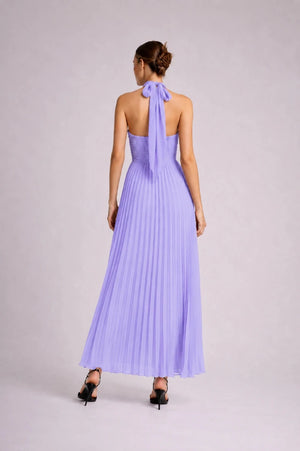 Pleated Halter Dress – Rosa - ELLY