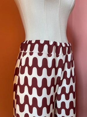 Retro Print Pants - ELLY