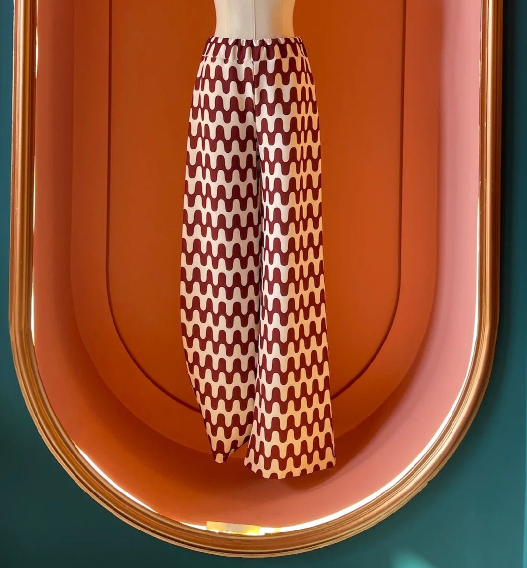 Retro Print Pants - ELLY