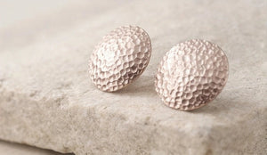 Rhodium coated brass earrings - ELLY
