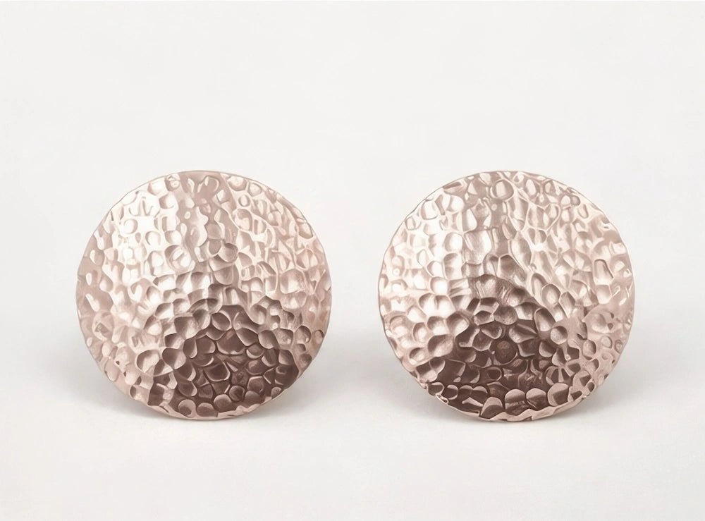Rhodium coated brass earrings - ELLY