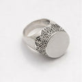 Rhodium - Coated Brass Ring - ELLY
