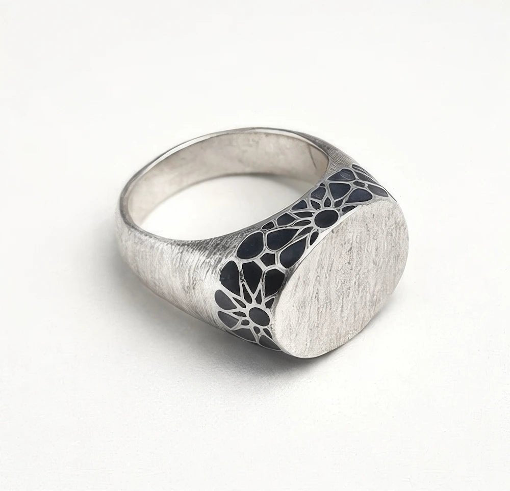 Rhodium - Coated Brass Ring - ELLY