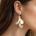 Rhodium Coated Copper Earrings - ELLY