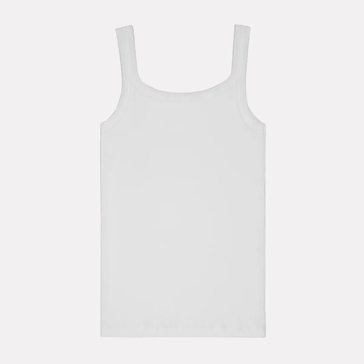 Ribbed Cotton Tank Top – BIANCO | Canotta in Costina - ELLY