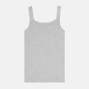 Ribbed Cotton Tank Top – GRIGIO | Canotta in Costina - ELLY