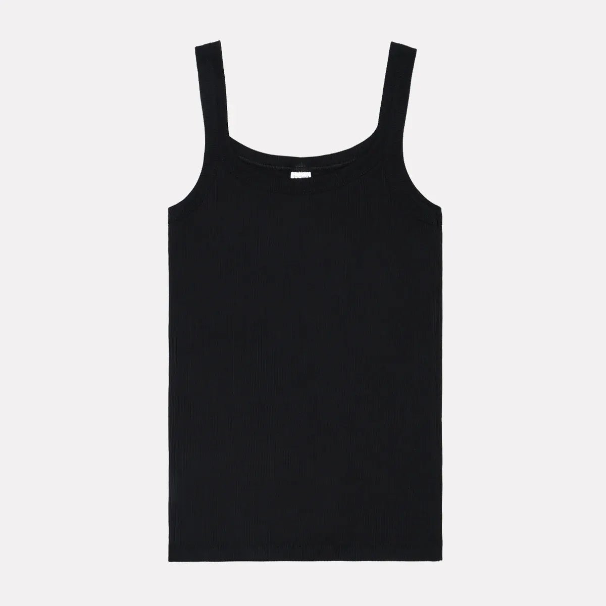 Ribbed Cotton Tank Top – NERO | Canotta in Costina - ELLY