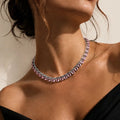 Rosa Crystal Necklace – Argento - ELLY