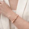 Rose Gold Color Copper bracelet coated in rhodium - ELLY